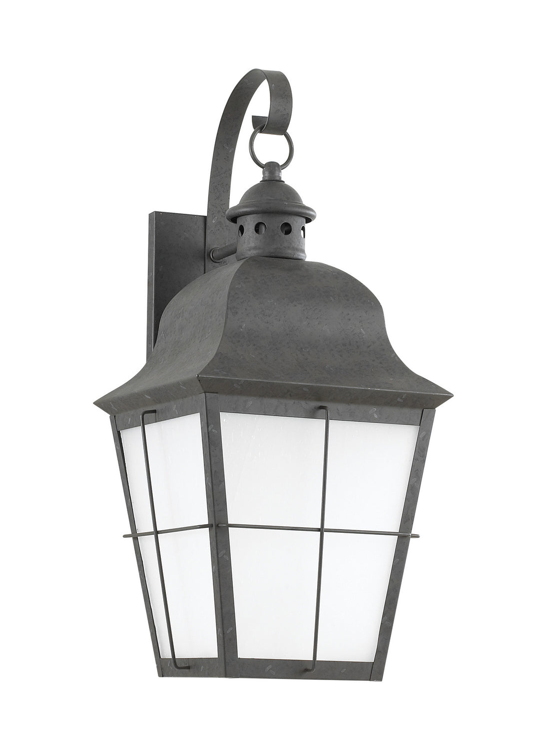 One Light Outdoor Wall Lantern — 21.00", Frosted Seeded