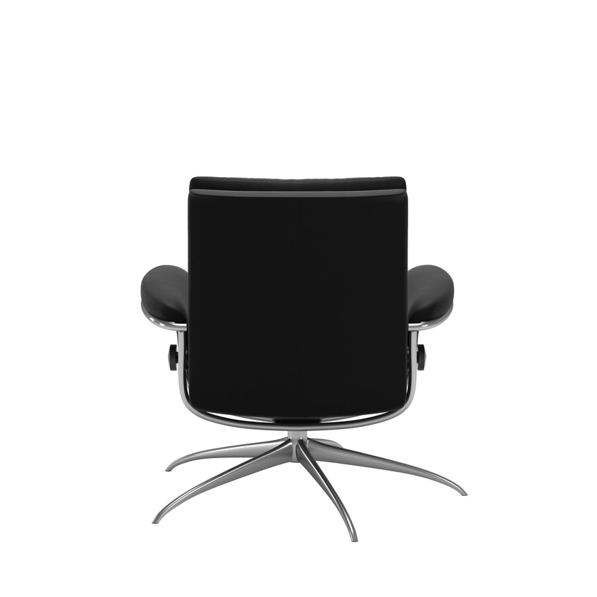 Tokyo Recliner - Low Back - Paloma Black - Polished Aluminum