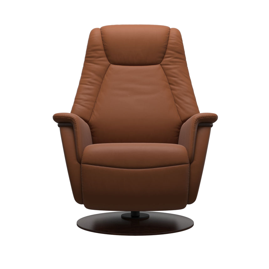 Max Recliner - Wood Base - Paloma New cognac - Brown Wood