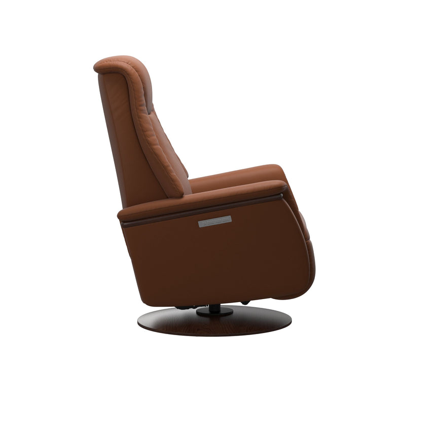 Max Recliner - Wood Base - Paloma New cognac - Brown Wood
