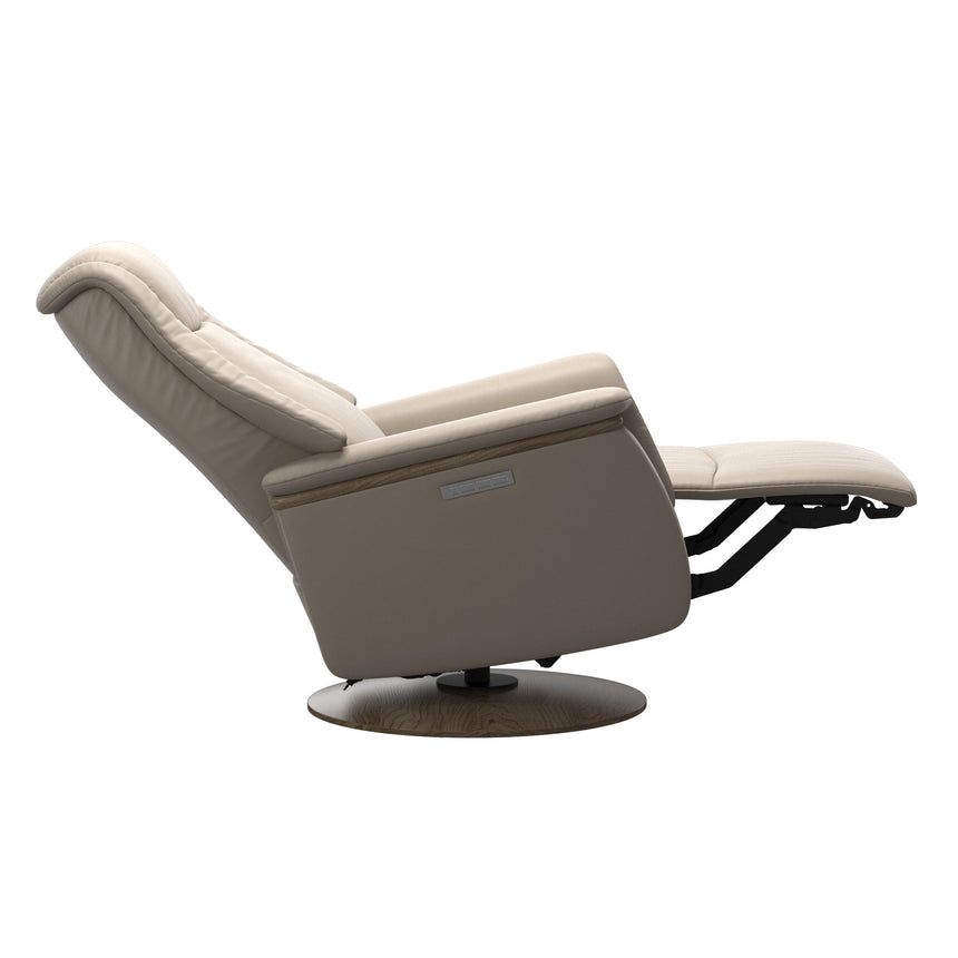 Max Recliner - Wood Base - Paloma Mushroom - Smoked Oak Wood