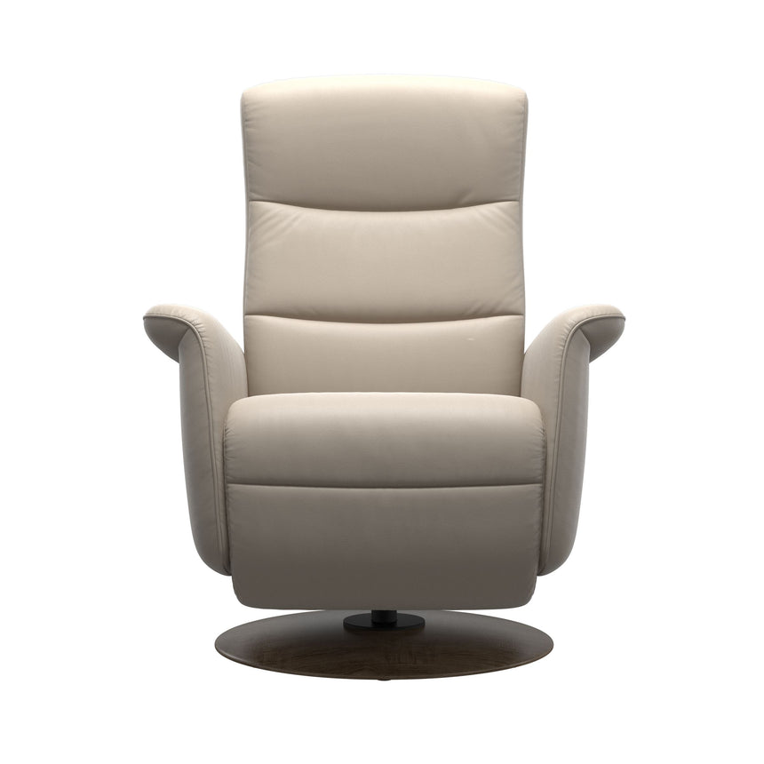 Mike Recliner - Wood Base - Paloma Fog - Smoked Oak Wood