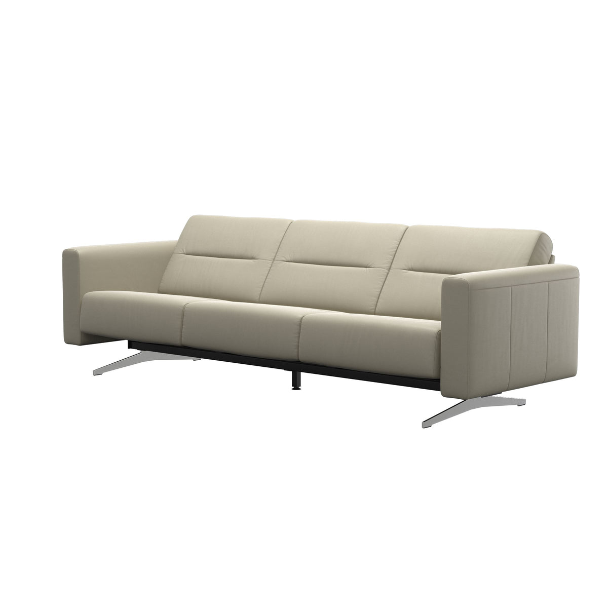 Stella - 3-Seater Sofa - Paloma Light Grey - S2 - narrower and taller