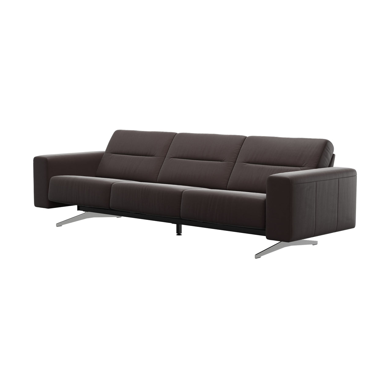 Stella - 3-Seater Sofa - Paloma Chocolate - S1 - wider and lower