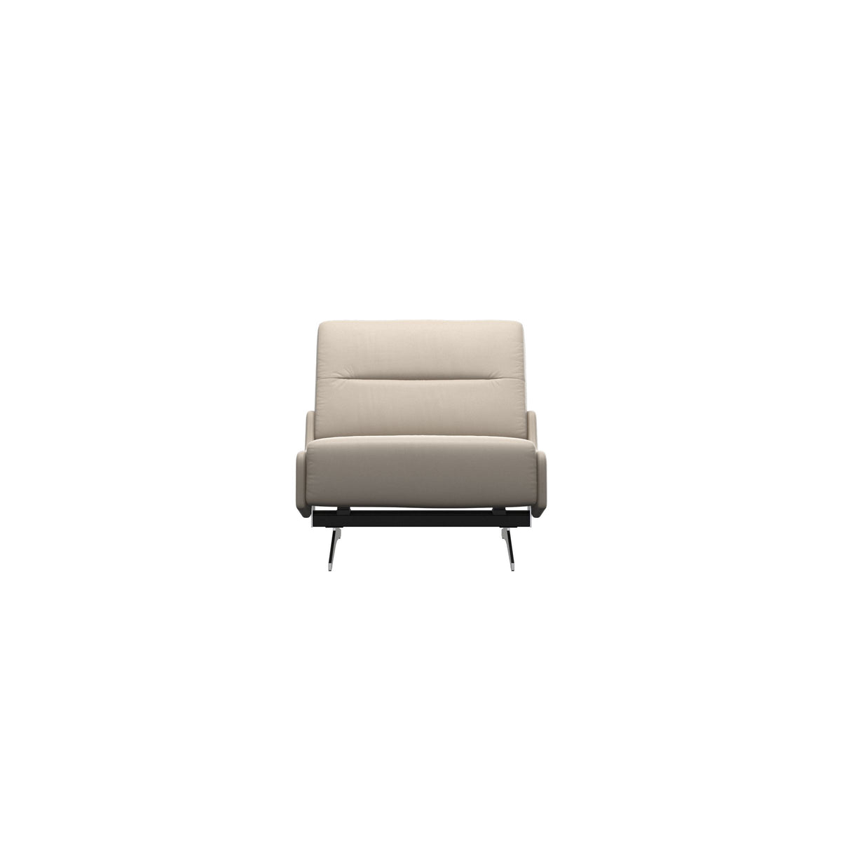 Stressless Stella Armless Chair in Paloma Fog, front view