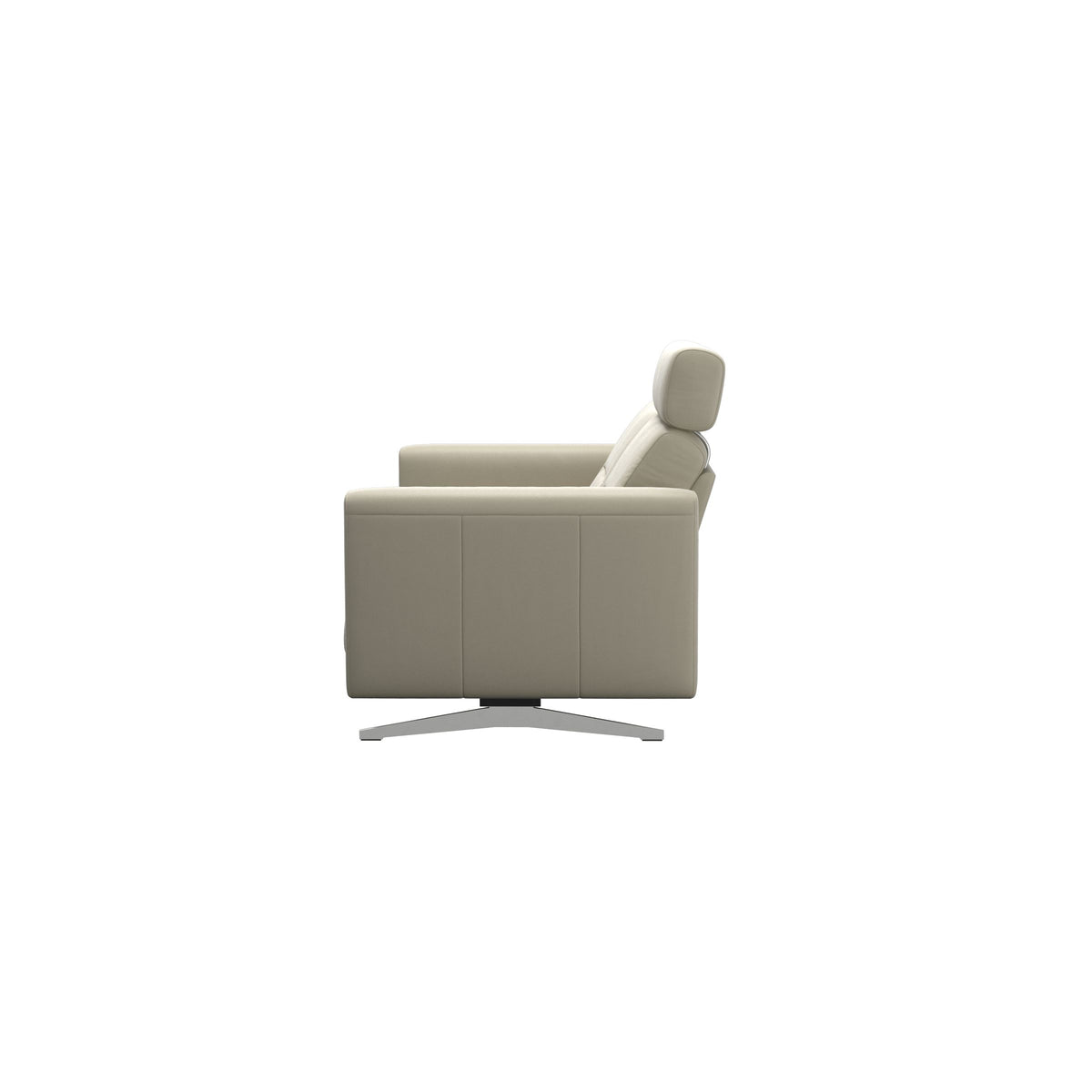 Stella - 2-Seater Sofa with 1 Headrest - Paloma Light Grey - S2 - narrower and taller