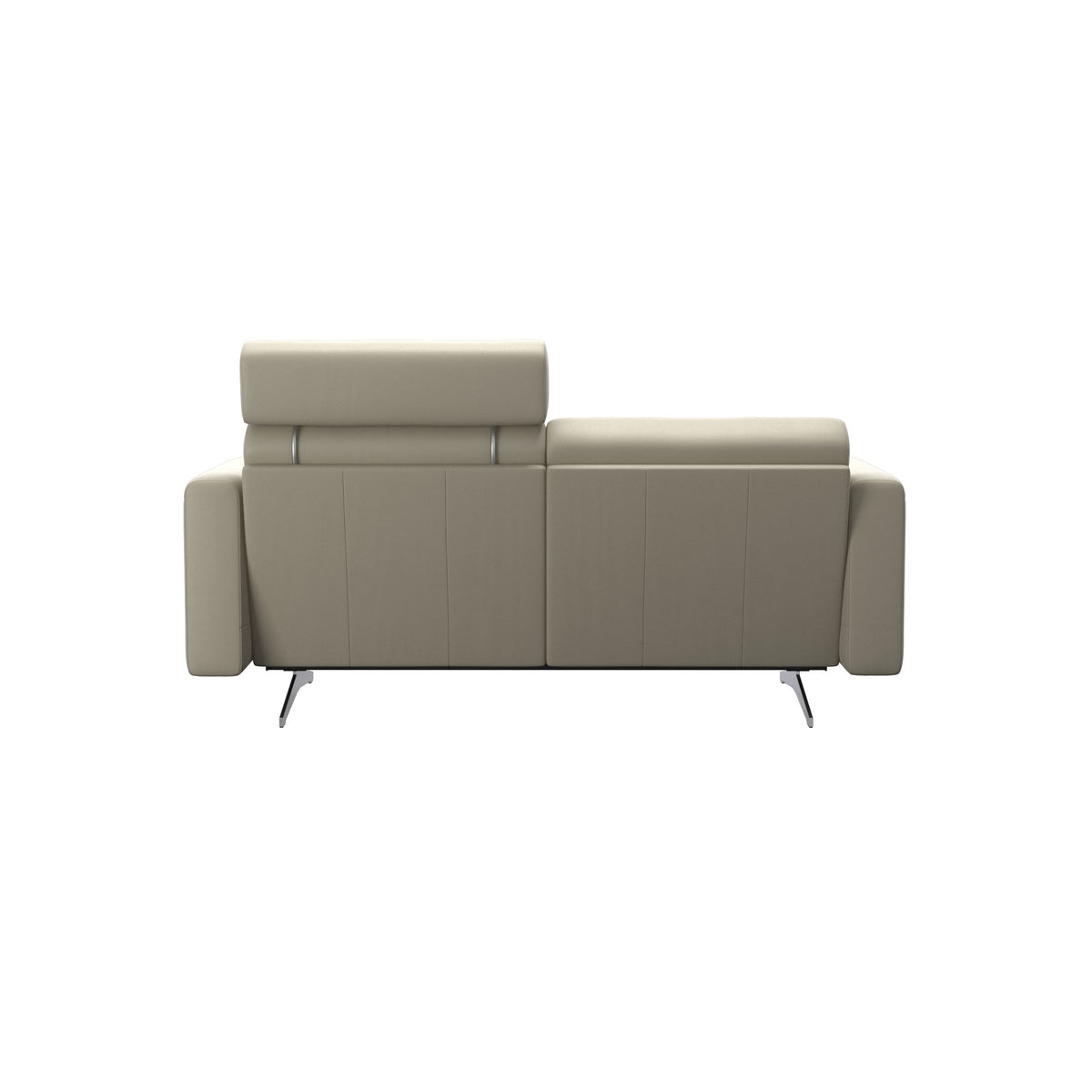 Stella - 2-Seater Sofa with 1 Headrest - Paloma Light Grey - S2 - narrower and taller