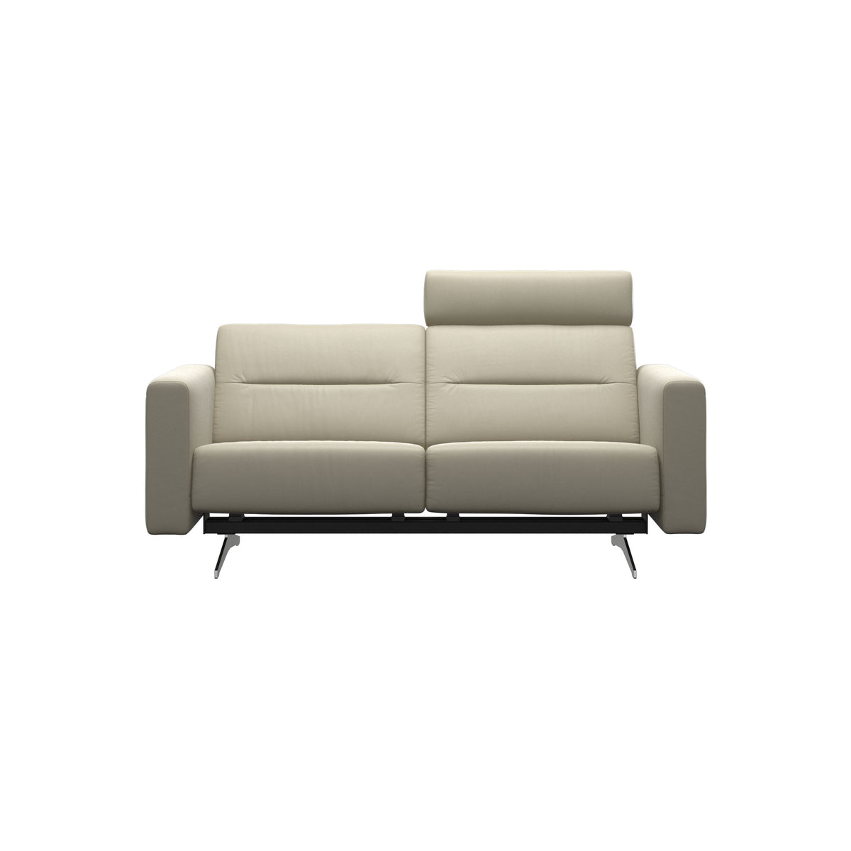 Stella - 2-Seater Sofa with 1 Headrest - Paloma Light Grey - S2 - narrower and taller