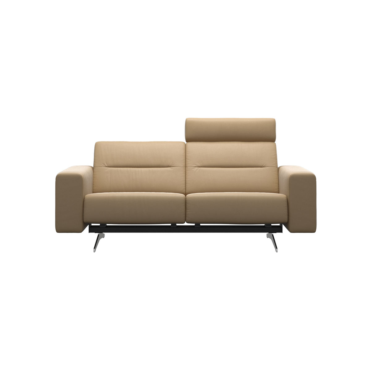 Stella - 2-Seater Sofa with 1 Headrest - Paloma Sand - S1 - wider and lower