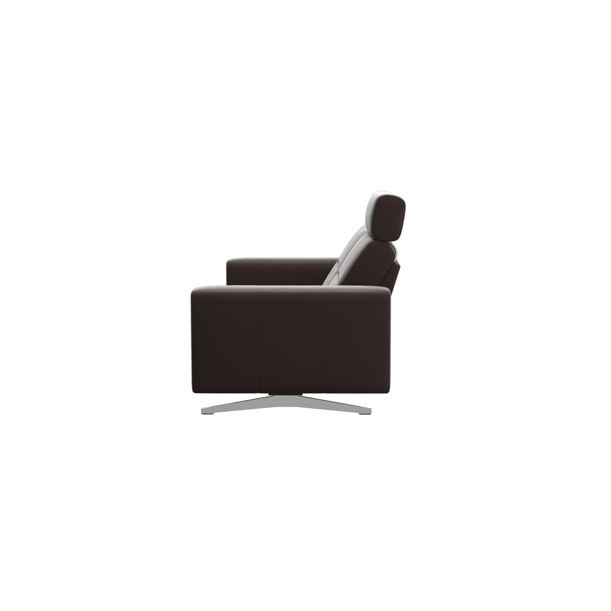 Stella - 2-Seater Sofa with 1 Headrest - Paloma Chocolate - S1 - wider and lower