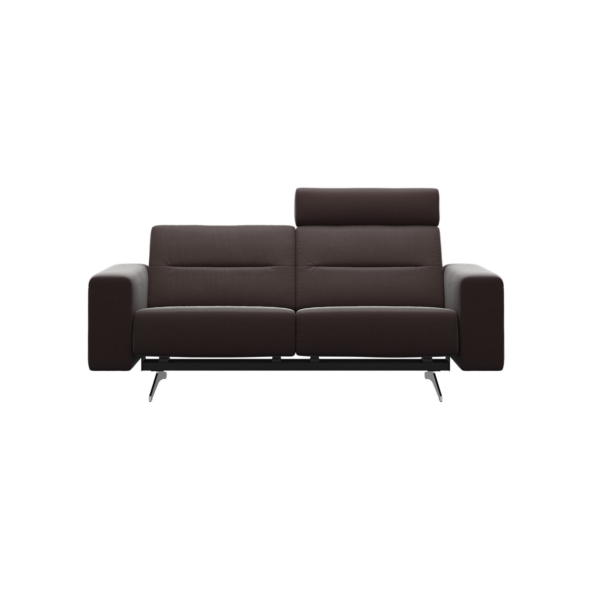 Stella - 2-Seater Sofa with 1 Headrest - Paloma Chocolate - S1 - wider and lower