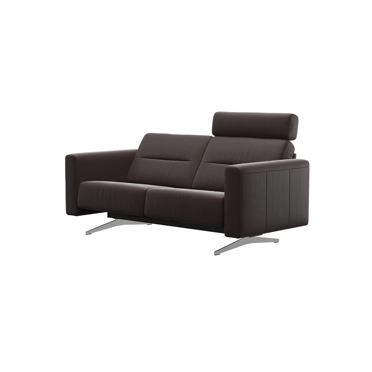 Stella - 2-Seater Sofa with 1 Headrest - Paloma Chocolate - S2 - narrower and taller
