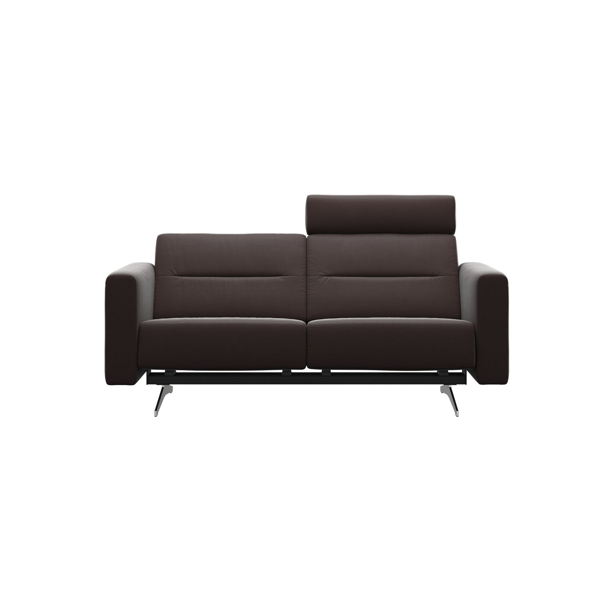 Stella - 2-Seater Sofa with 1 Headrest - Paloma Chocolate - S2 - narrower and taller