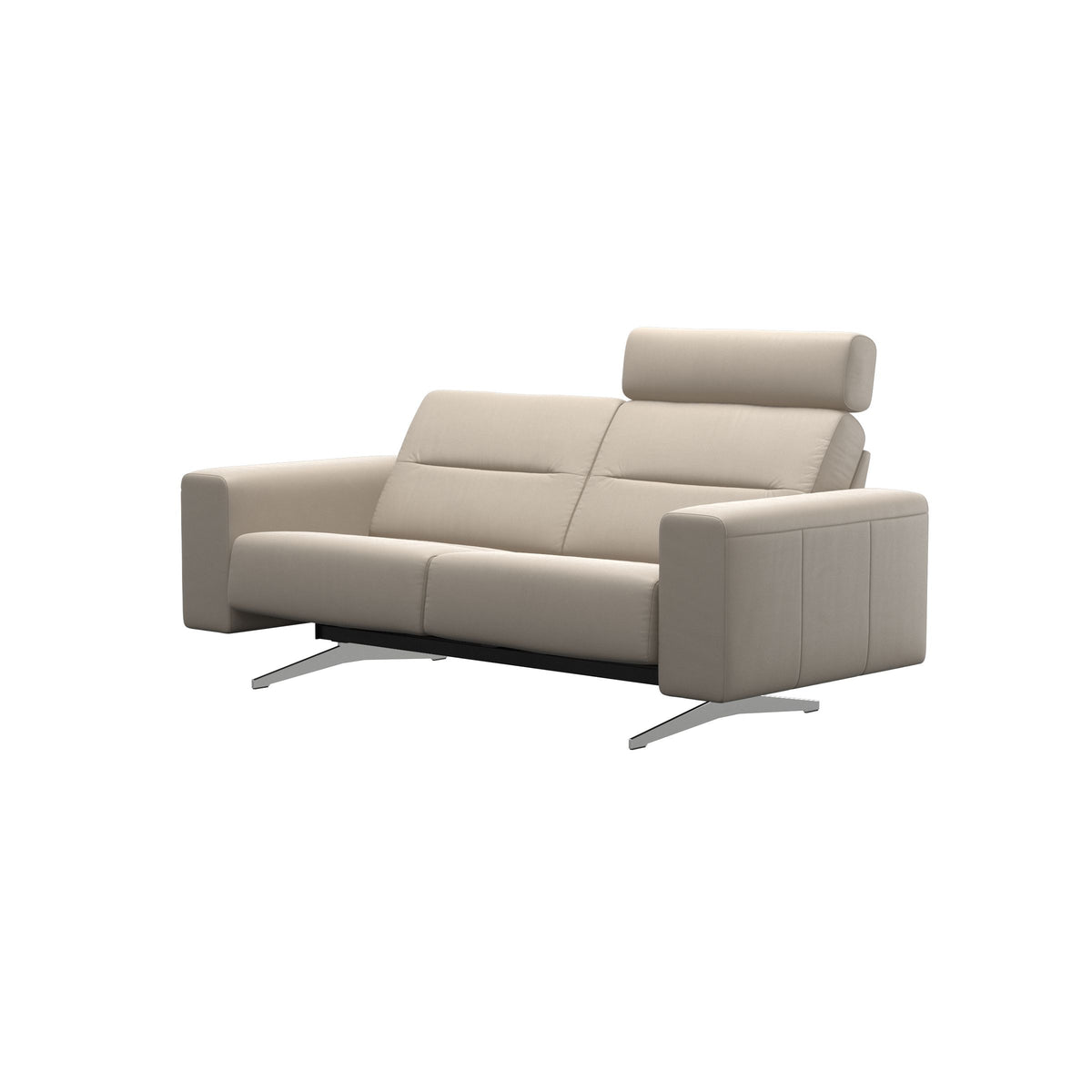 Stella - 2-Seater Sofa with 1 Headrest - Paloma Fog - S1 - wider and lower