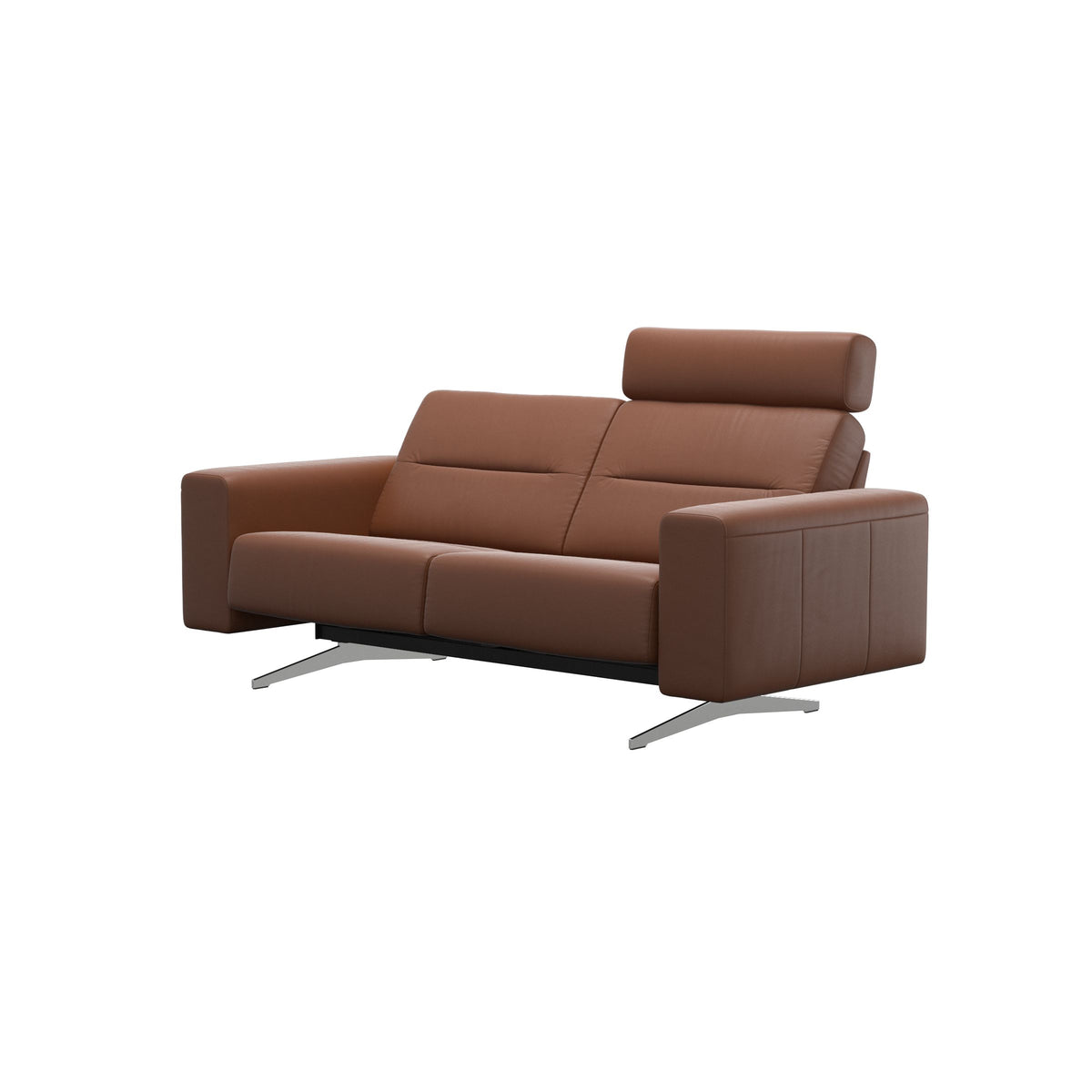 Stella - 2-Seater Sofa with 1 Headrest - Paloma New cognac - S1 - wider and lower