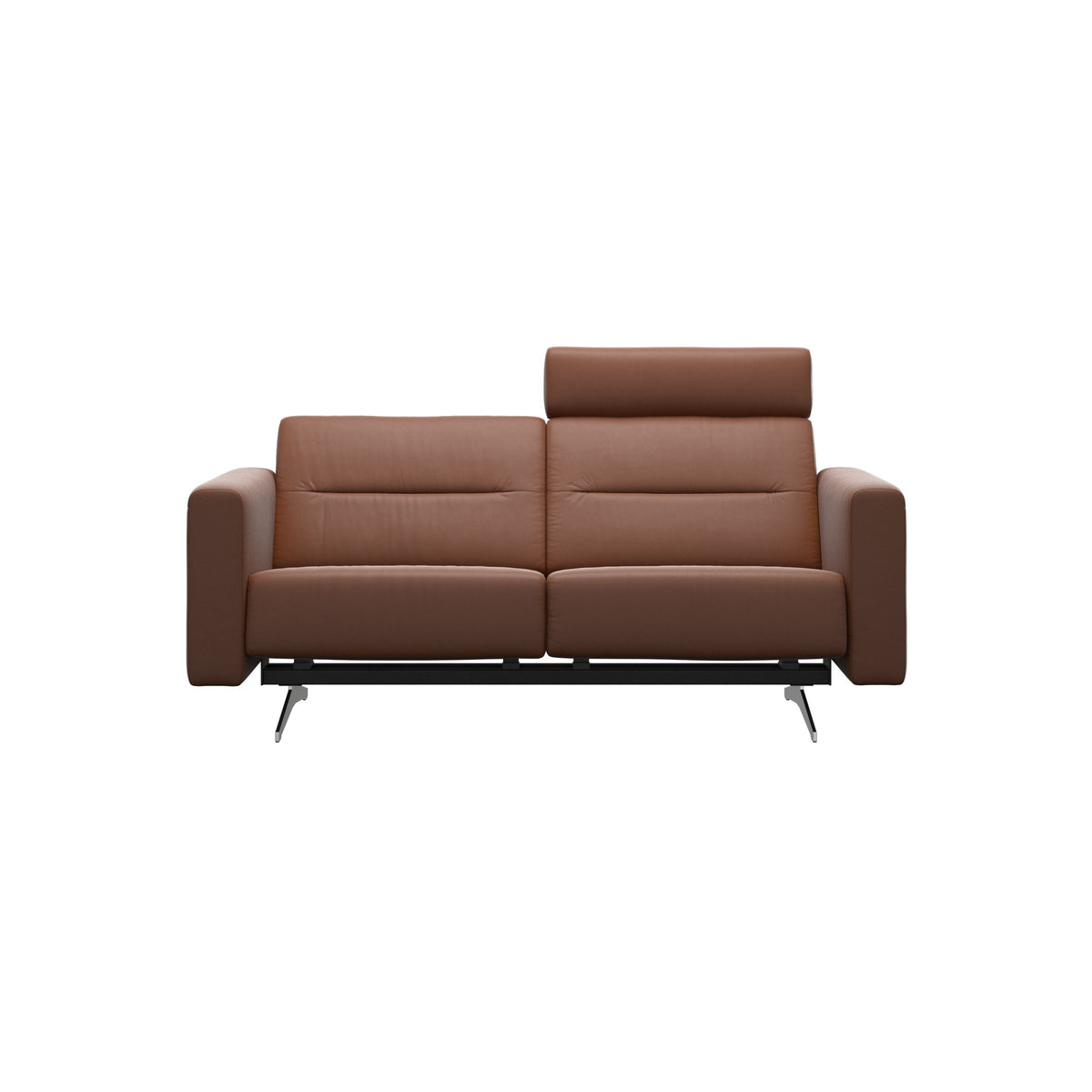 Stella - 2-Seater Sofa with 1 Headrest - Paloma New cognac - S2 - narrower and taller