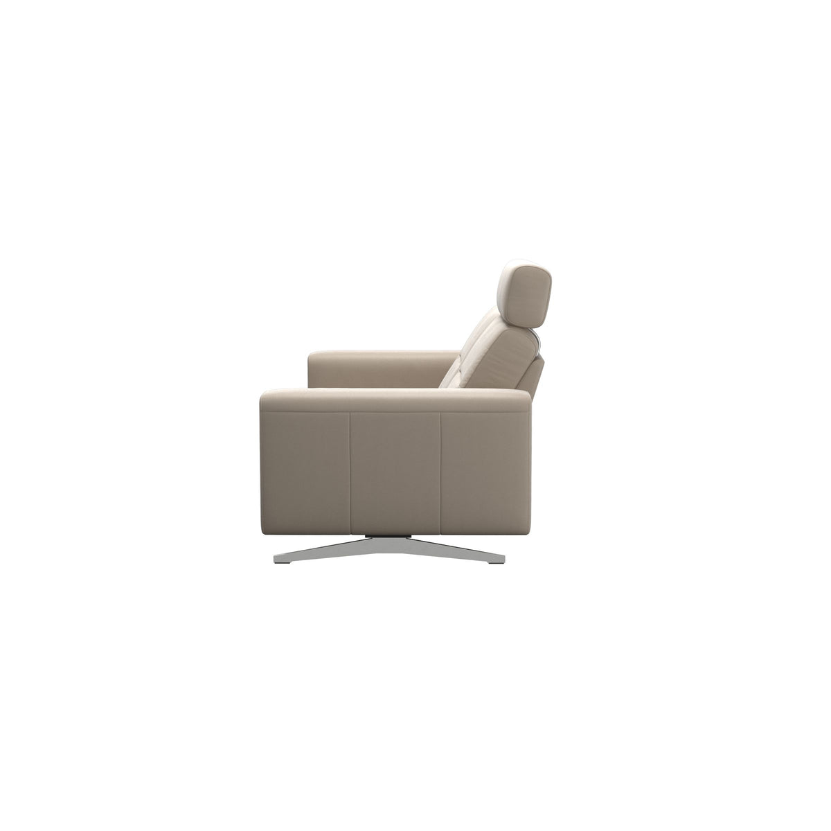 Stella - 2-Seater Sofa with 1 Headrest - Paloma Mushroom - S1 - wider and lower