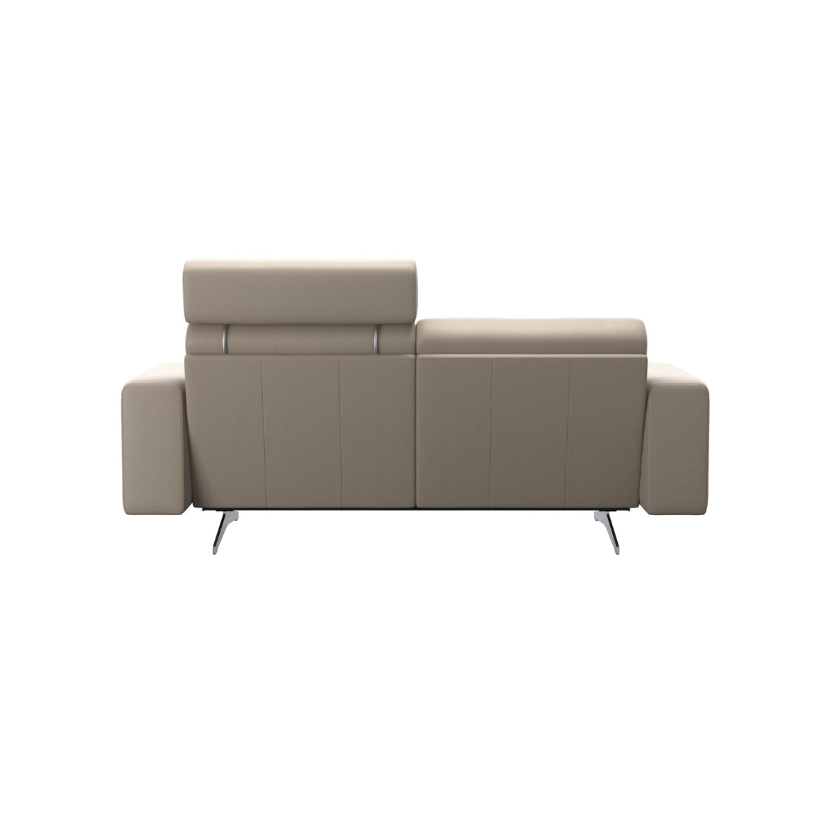 Stella - 2-Seater Sofa with 1 Headrest - Paloma Mushroom - S1 - wider and lower