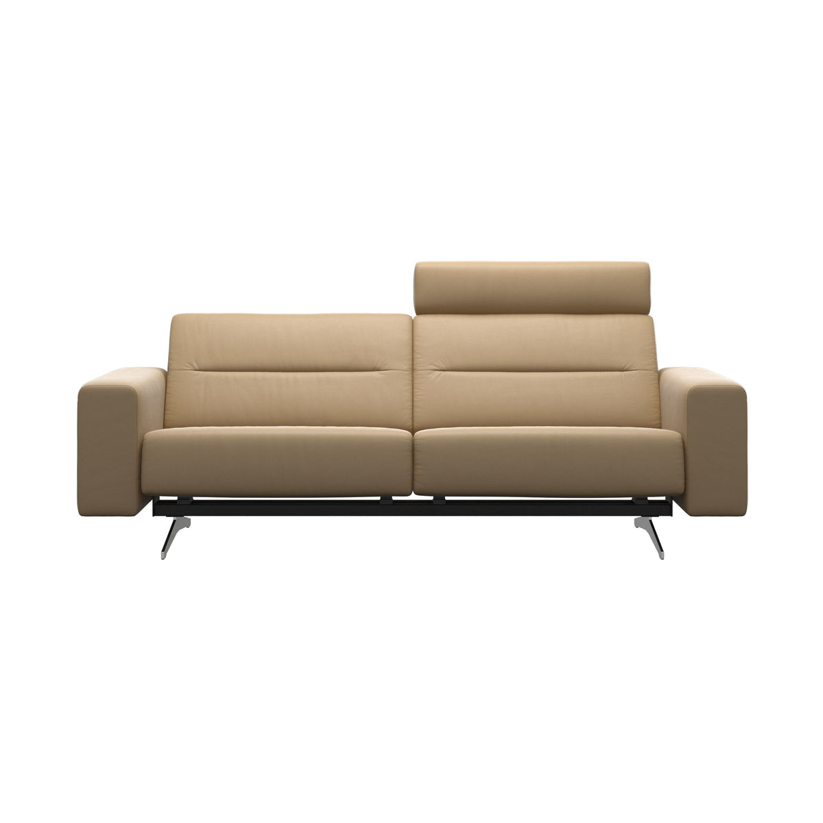 Stella - 2.5-Seater Sofa with 1 Headrest - Paloma Sand - S1 - wider and lower