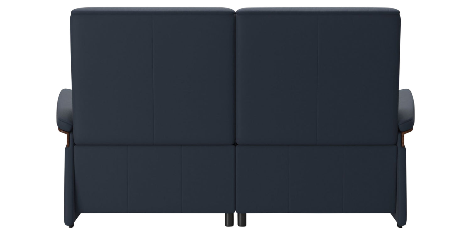 Paloma Leather Oxford Blue and Brown Arm Trim | Stressless Mary 2-Seater Sofa | Valley Ridge Furniture