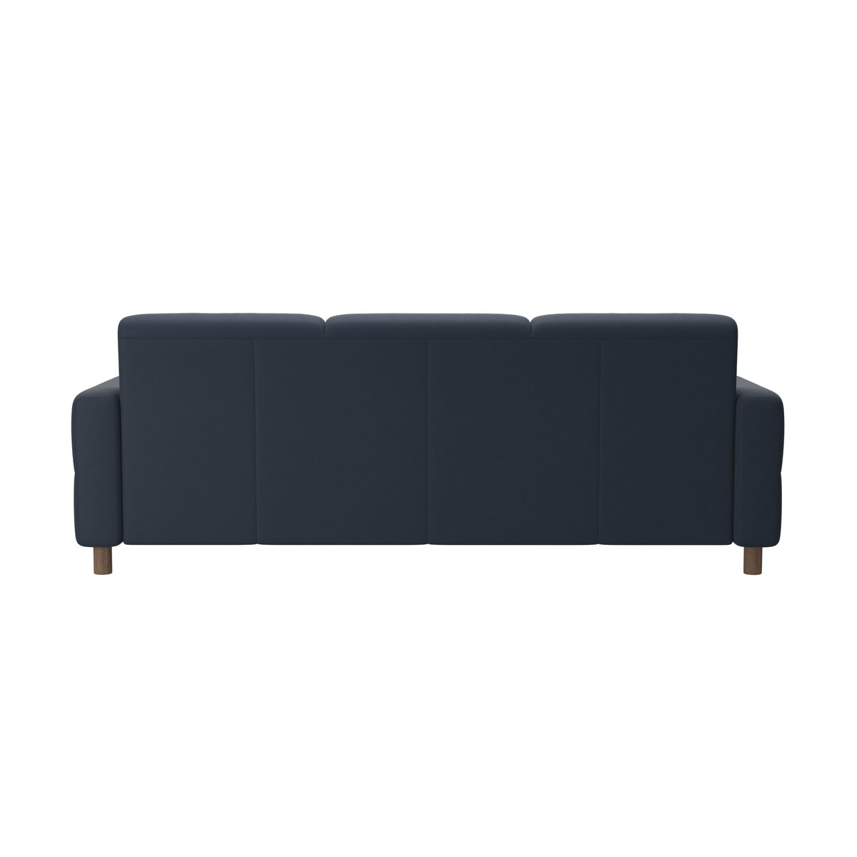 Fiona - 3-Seater Sofa - Paloma Oxford Blue - Walnut