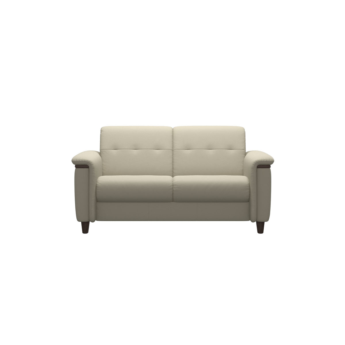 Flora 2-Seater - Paloma Light Grey - Wenge