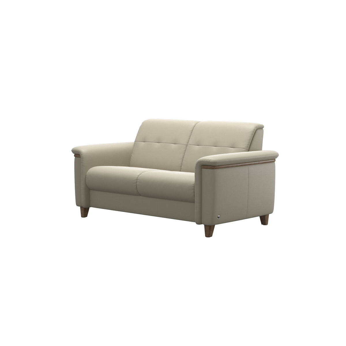 Flora 2-Seater - Paloma Light Grey - Smoked Oak