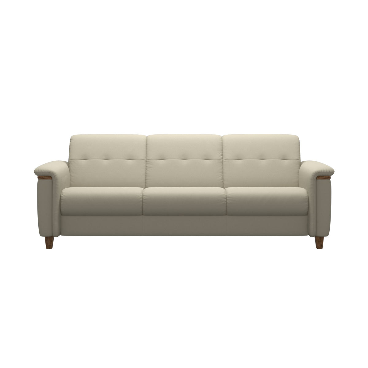 Flora 3-Seater - Paloma Light Grey - Teak