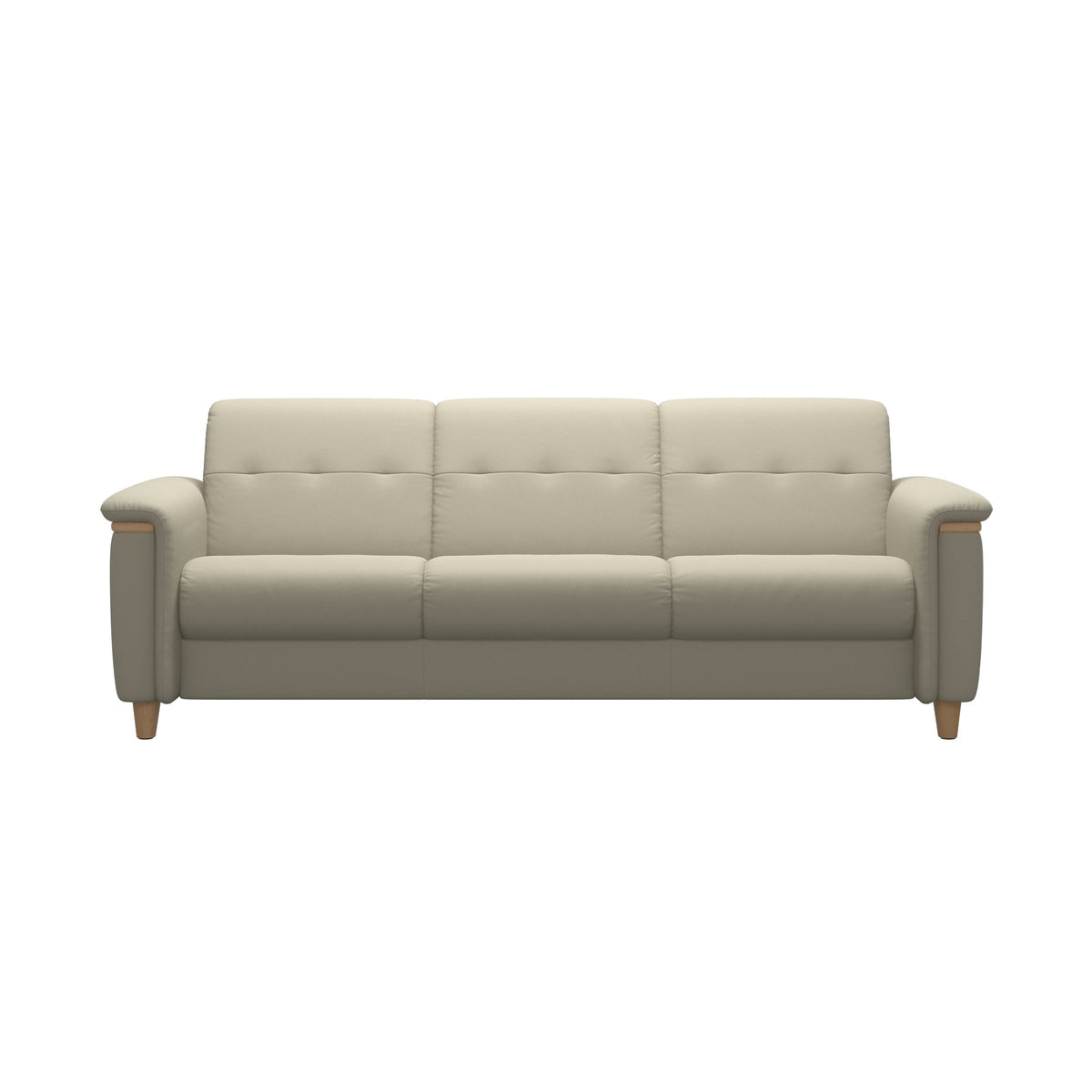 Flora 3-Seater - Paloma Light Grey - Oak