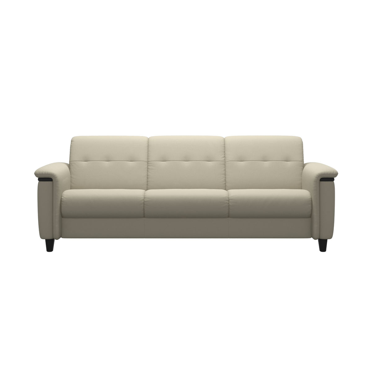 Flora 3-Seater - Paloma Light Grey - Black