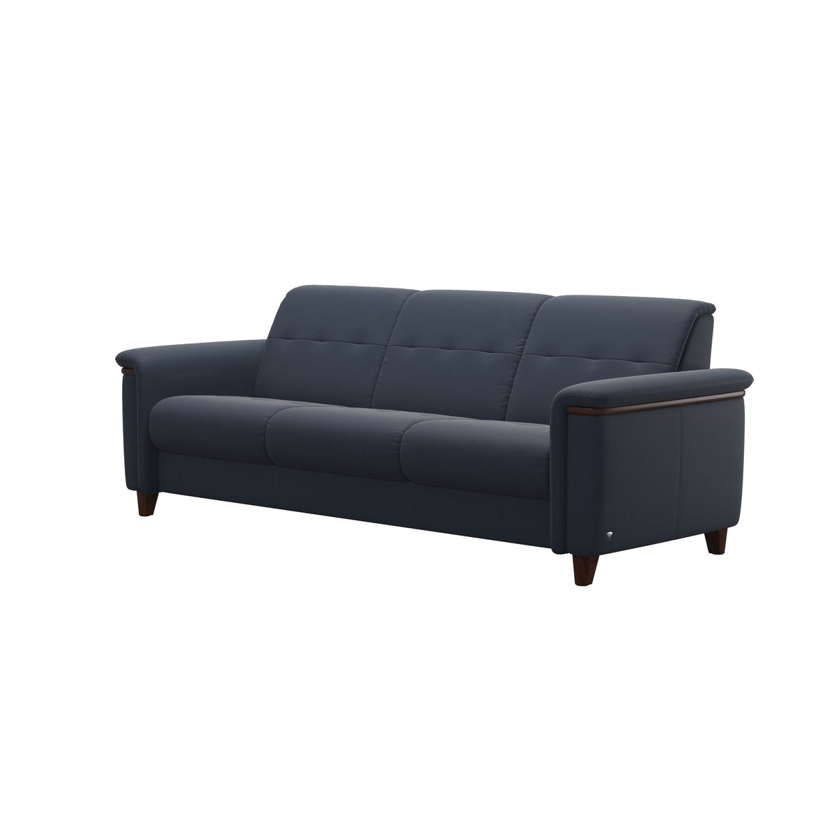 Flora 3-Seater - Paloma Oxford Blue - Brown
