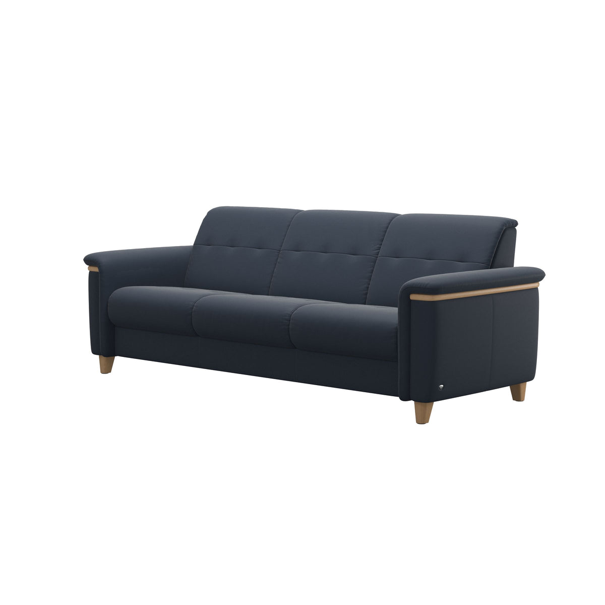 Flora 3-Seater - Paloma Oxford Blue - Oak