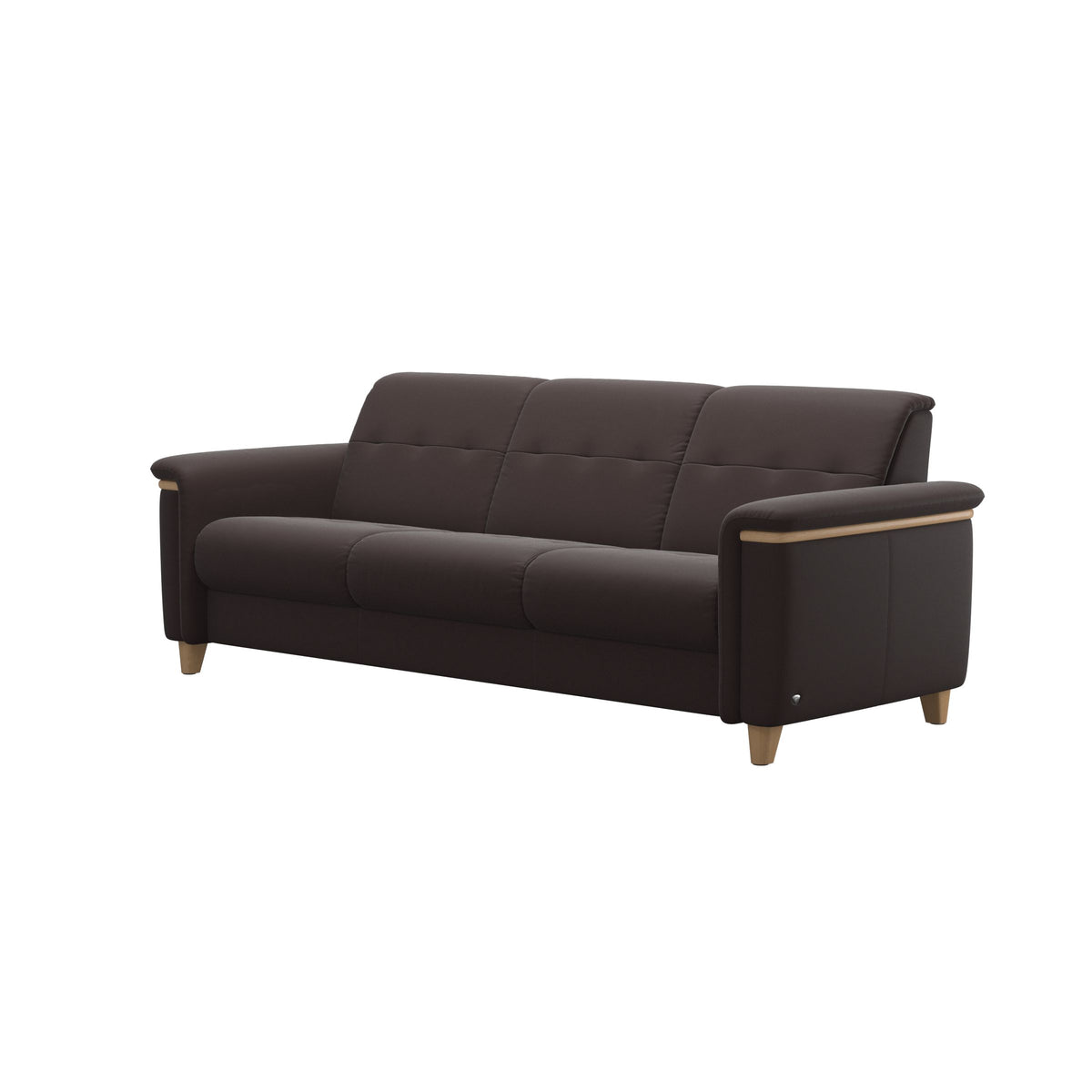 Flora 3-Seater - Paloma Chocolate - Oak