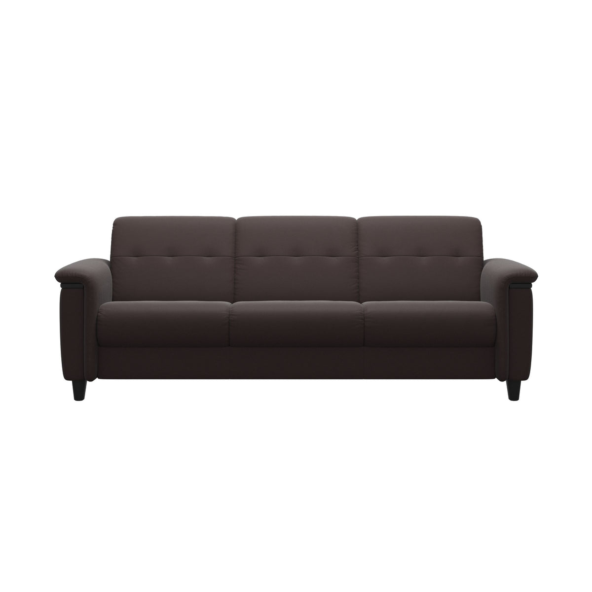 Flora 3-Seater - Paloma Chocolate - Black