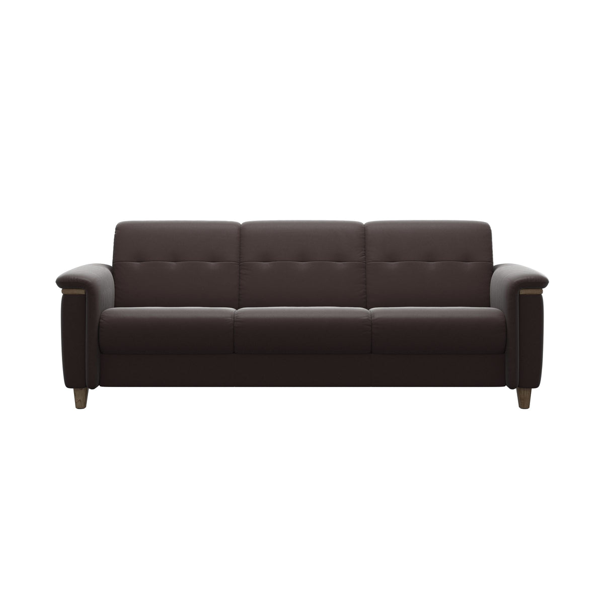 Flora 3-Seater - Paloma Chocolate - Smoked Oak