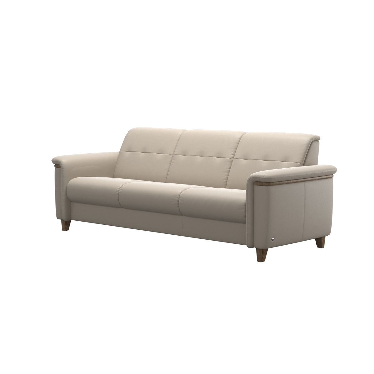 Flora 3-Seater - Paloma Fog - Smoked Oak