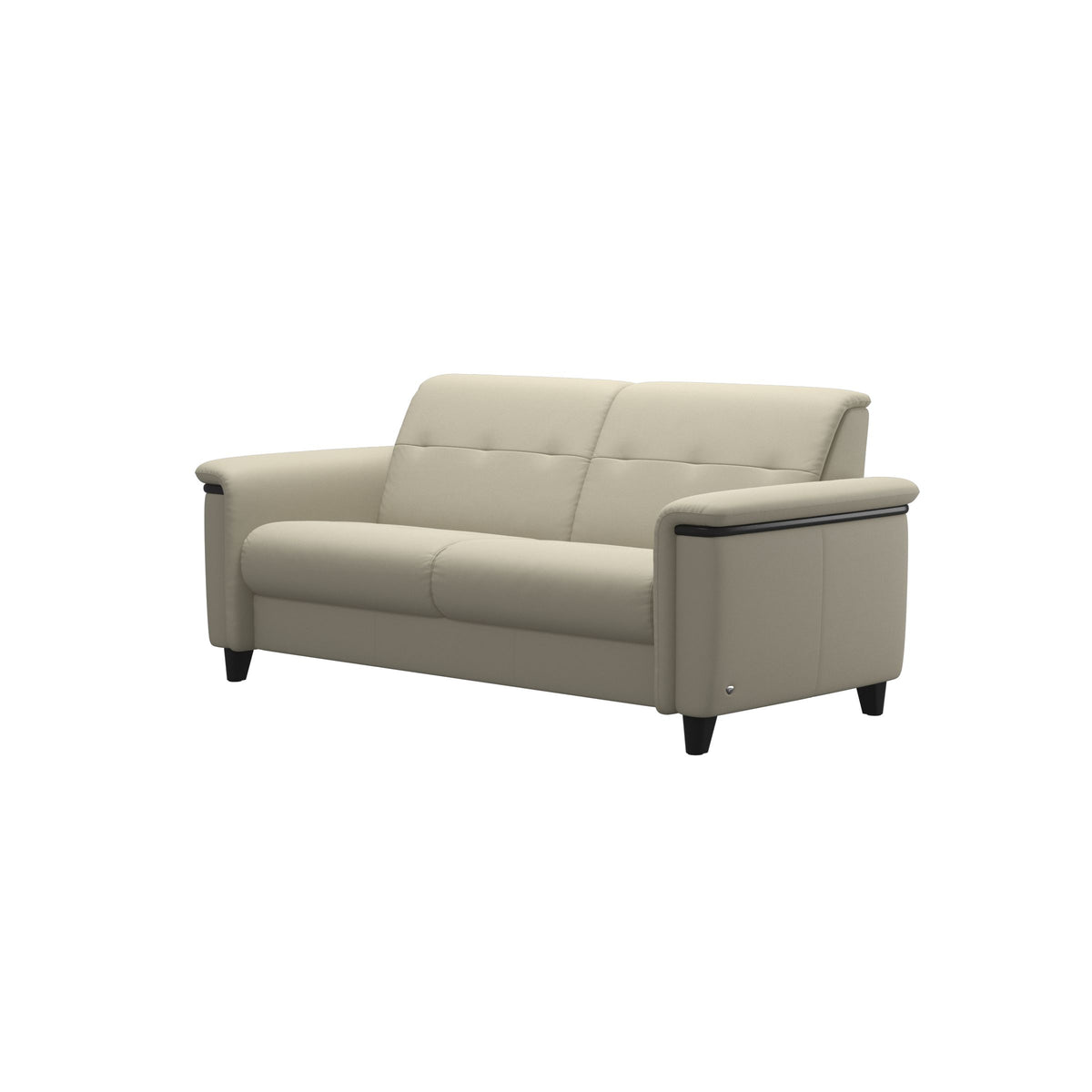 Flora 2.5-Seater - Paloma Light Grey - Black