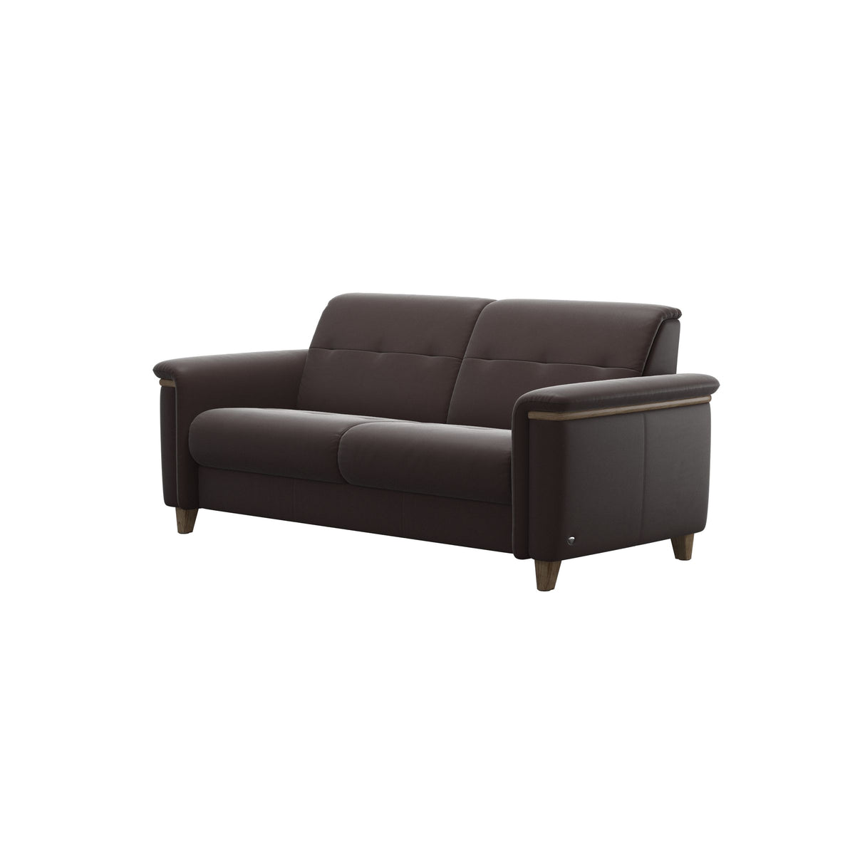 Flora 2.5-Seater - Paloma Chocolate - Smoked Oak