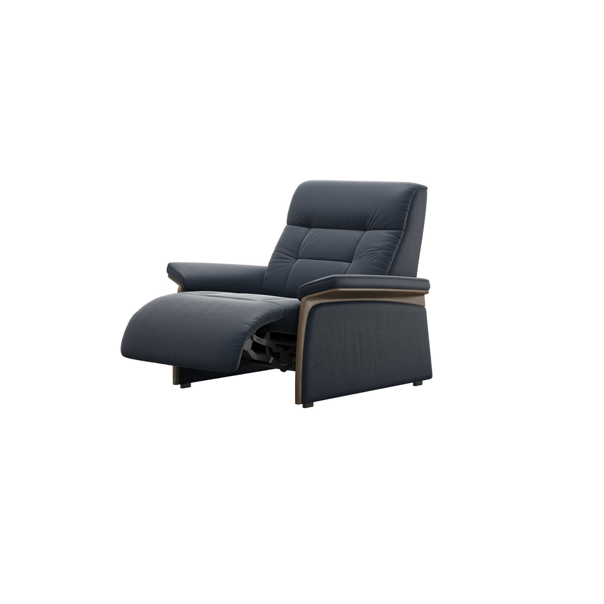 Mary Wood Chair - Paloma Oxford Blue - Smoked Oak