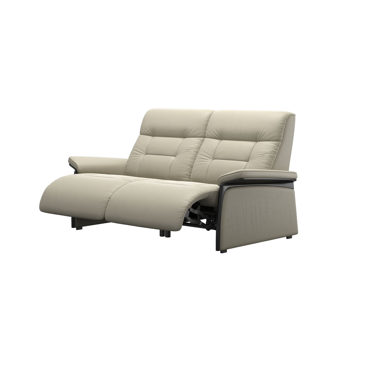 Mary Wood 2-Seat - Paloma Light Grey - Black