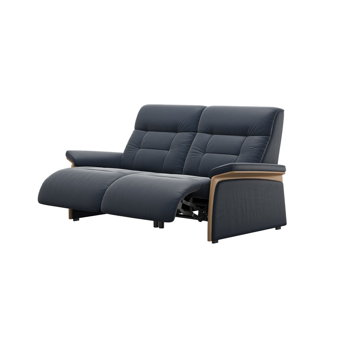 Mary Wood 2-Seat - Paloma Oxford Blue - Oak