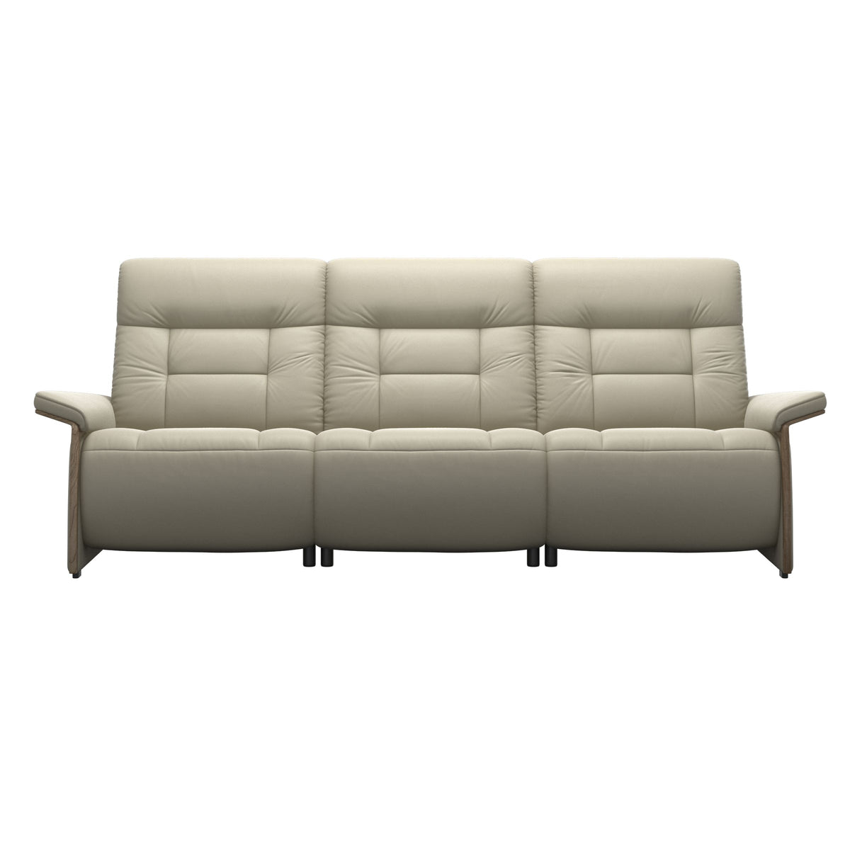 Mary Wood 3-Seat - Paloma Light Grey - Smoked Oak