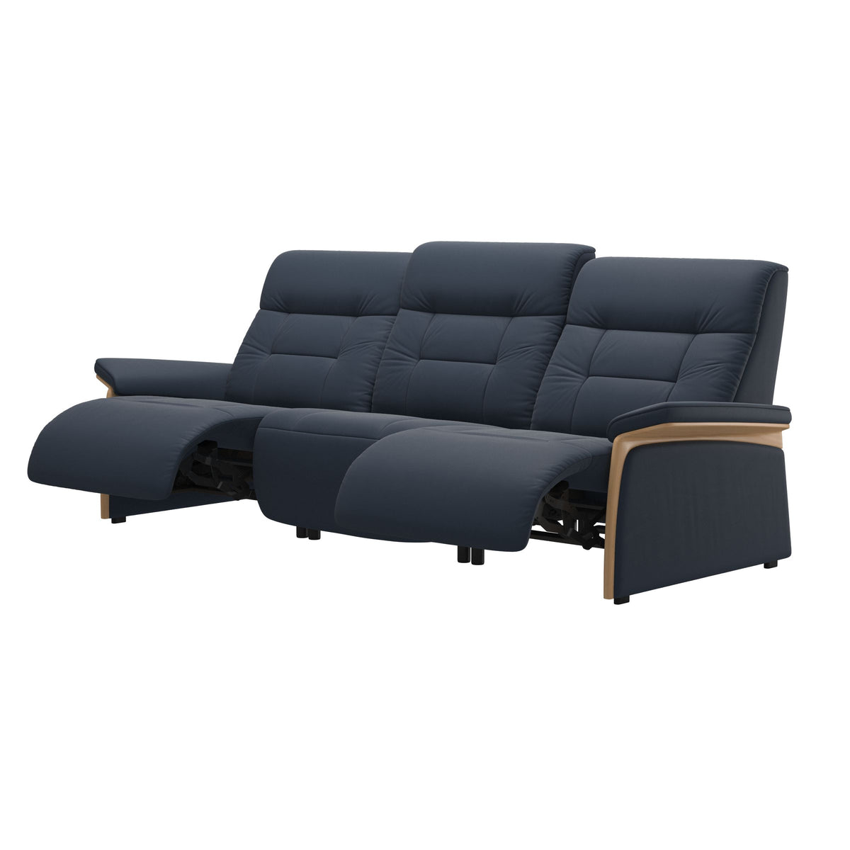 Mary Wood 3-Seat - Paloma Oxford Blue - Oak
