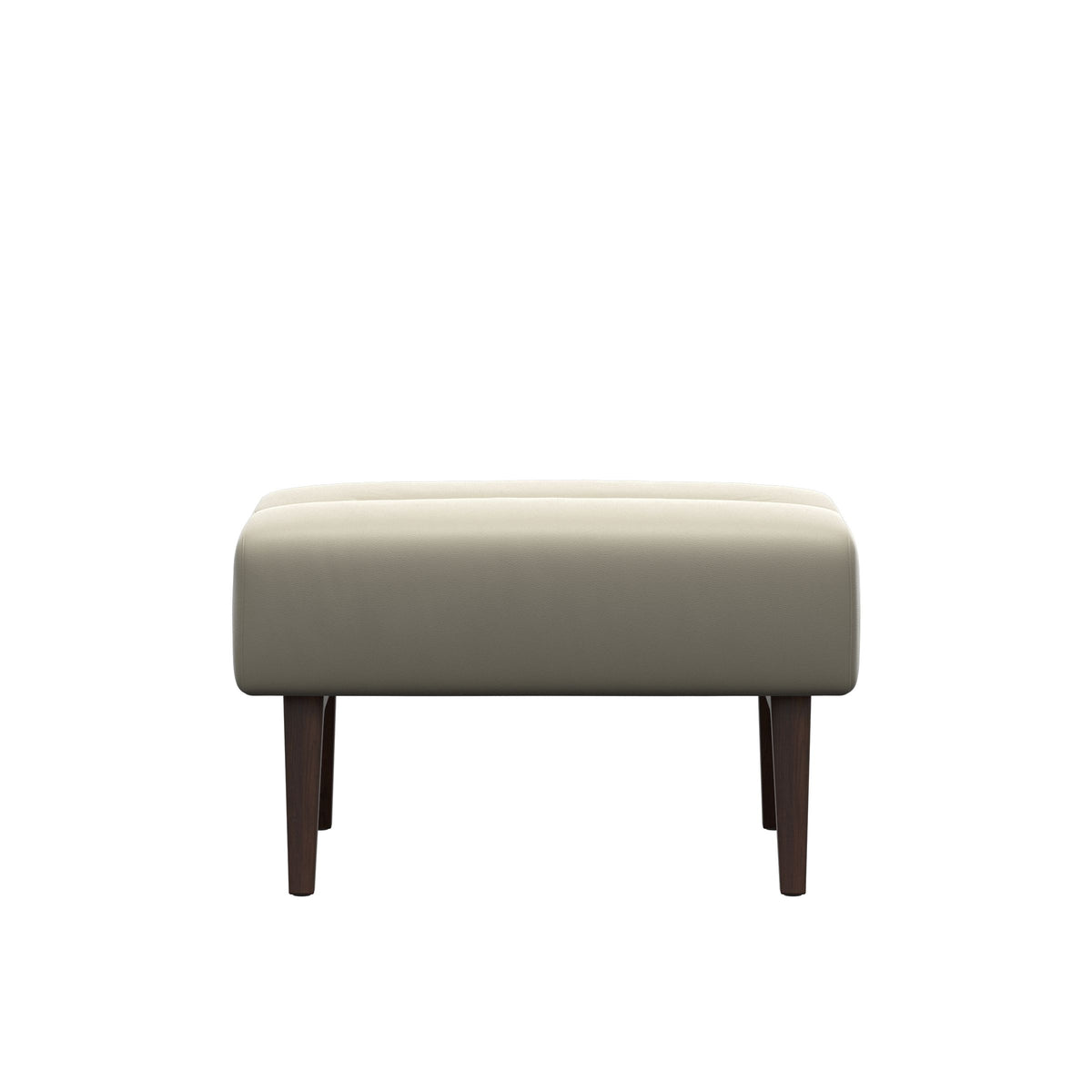 Stella Wood - Ottoman - Paloma Light Grey - Brown - Medium