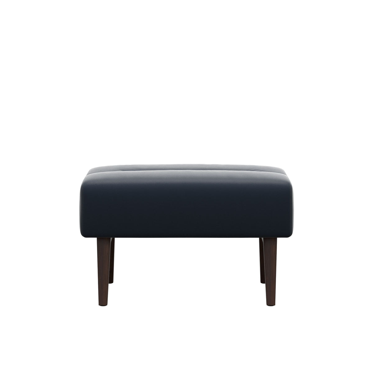 Stella Wood - Ottoman - Paloma Oxford Blue - Brown - Medium