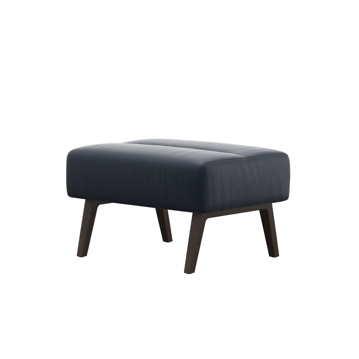Stella Wood - Ottoman - Paloma Oxford Blue - Wenge - Medium