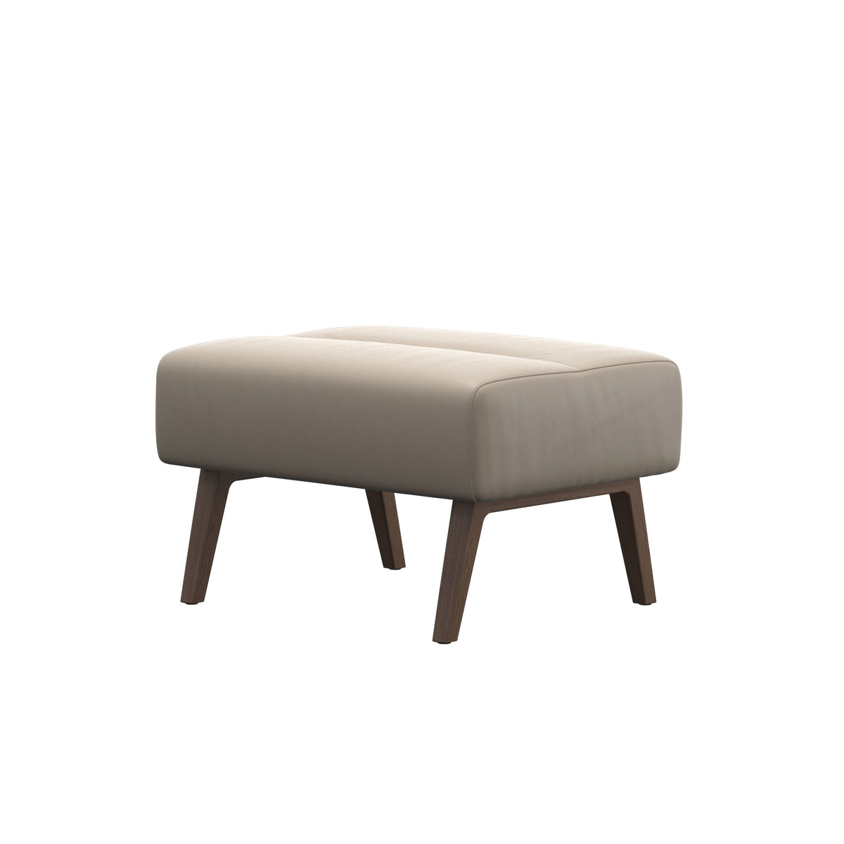 Stella Wood - Ottoman - Paloma Mushroom - Walnut - Medium