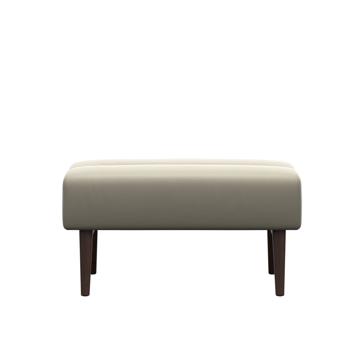 Stella Wood - Ottoman - Paloma Light Grey - Brown - Large