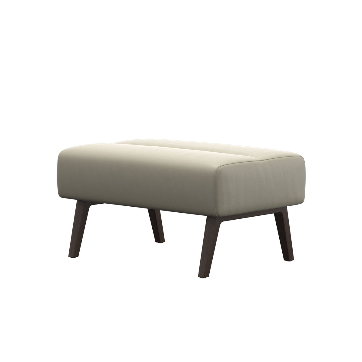 Stella Wood - Ottoman - Paloma Light Grey - Wenge - Large