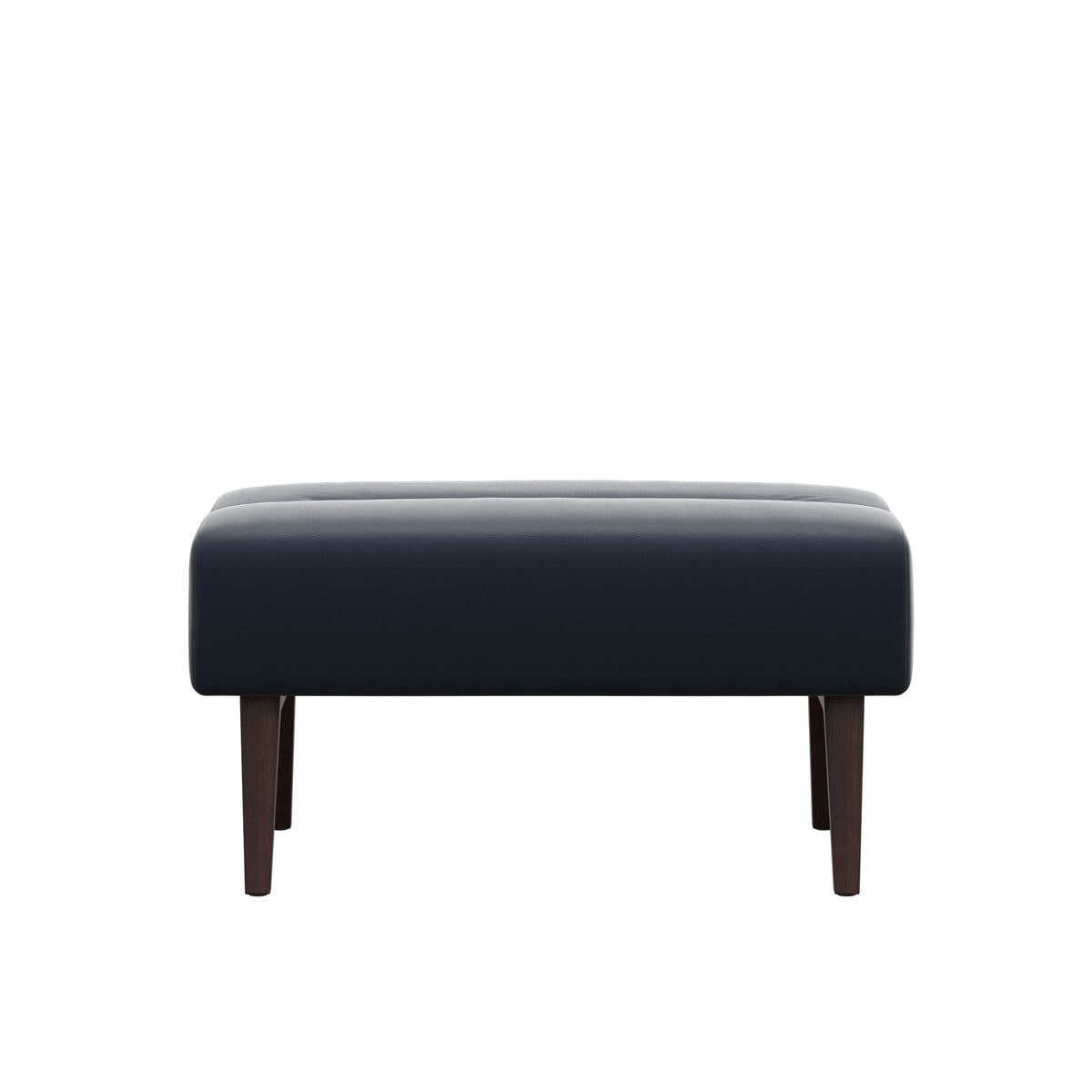 Stella Wood - Ottoman - Paloma Oxford Blue - Brown - Large